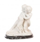 WHITE ITALIAN MARBLE STATUE OF