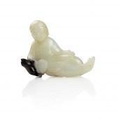 WHITE JADE CARVING OF LIU HAI