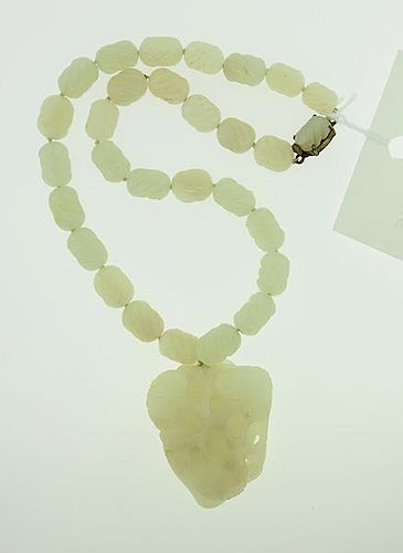 WHITE JADE NECKLACE &