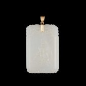 WHITE JADE PLAQUE ????????carv