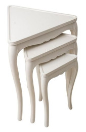 WHITE LACQUERED TRIANGULAR NES