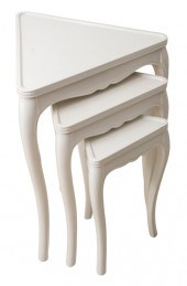 WHITE LACQUERED TRIANGULAR NES