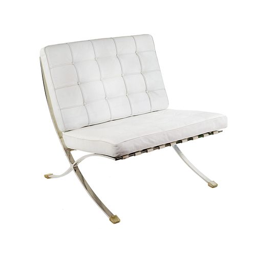 WHITE LEATHER BARCELONA CHAIRA