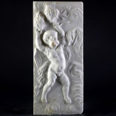 WHITE MARBLE CHIMNEYPIECE TABL