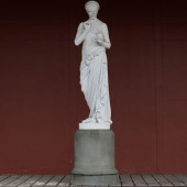 WHITE MARBLE MODEL OF PANDORA,