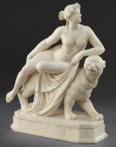 White marble sculpture of ''Ar