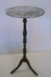 WHITE MARBLE TOP FERN STAND, T