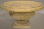 WHITE MARBLE URN h:12.50 w:22.