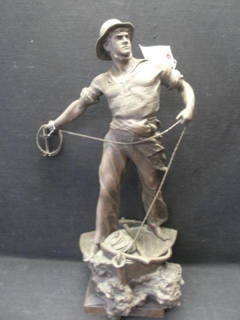 White Metal Nautical Sculpture.