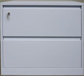 WHITE METAL TWO-DRAWER LATERAL