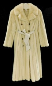 WHITE MINK AND BELTED LEATHER