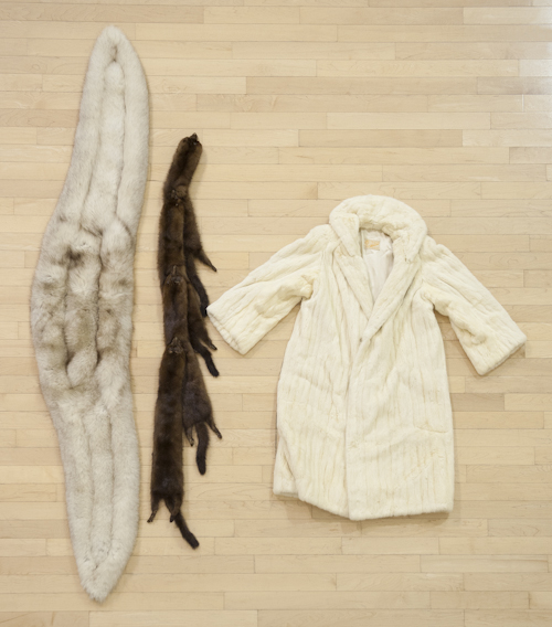 White mink floor length coat