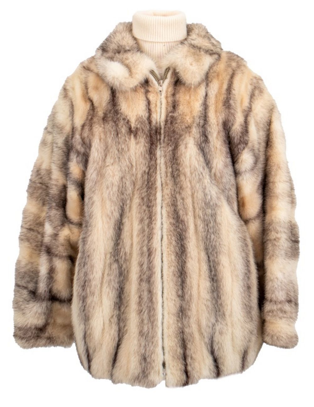 WHITE MINK FUR JACKET White mink