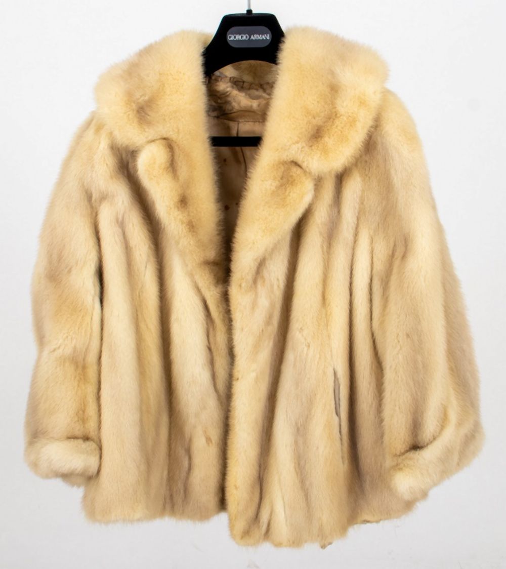WHITE MINK FUR JACKET White Mink