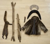 White mink stole together with