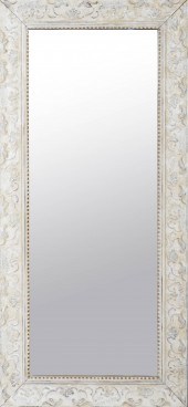 WHITE MIRROR WITH SHELL BORDER