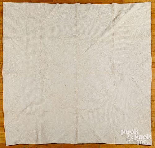 WHITE ON WHITE QUILT, 19TH
