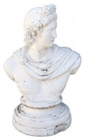 WHITE PAINTED CAST CONCRETE BU