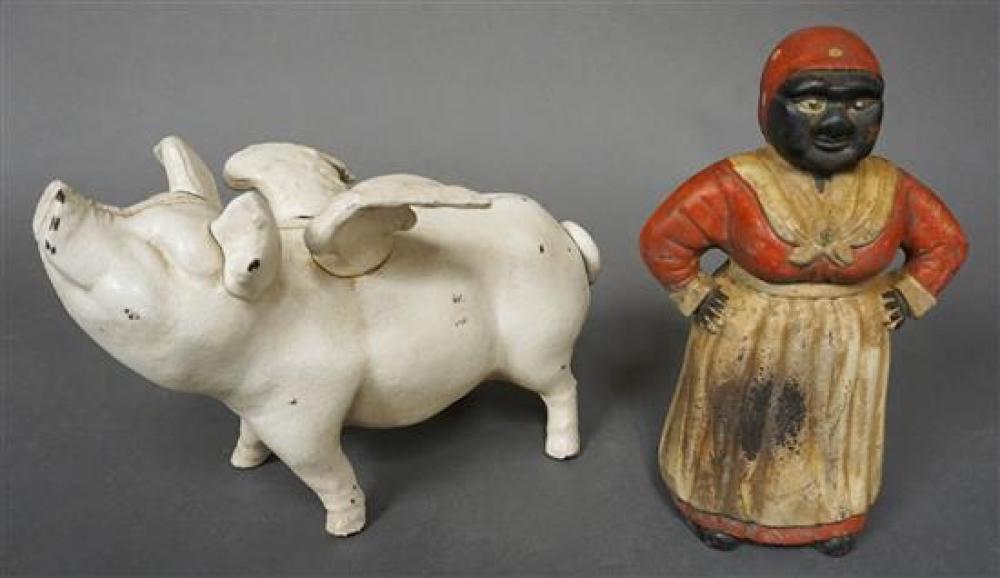 WHITE PAINTED CAST IRON 'FLYING