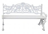 WHITE PAINTED CAST IRON GARDEN