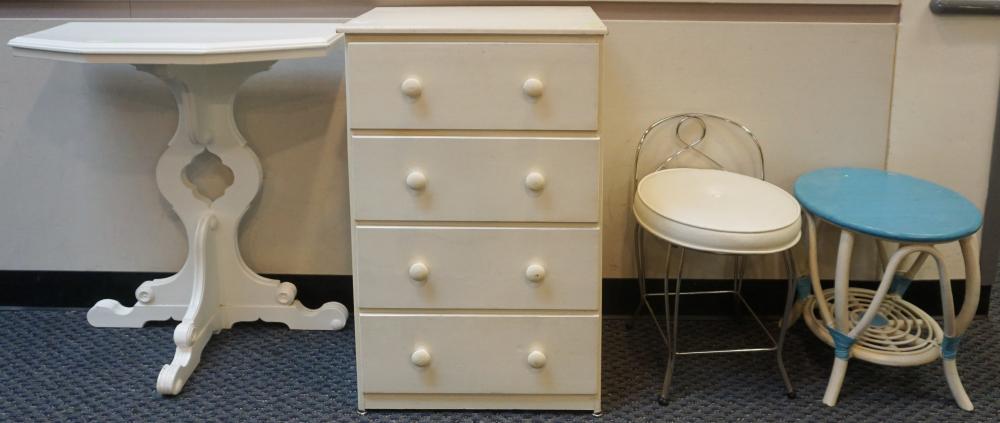 WHITE PAINTED CONSOLE TABLE,