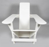 WHITE PAINTED CONTINUOUS ARMCH