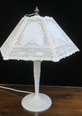 WHITE PAINTED HEXAGONAL METAL