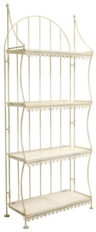 WHITE PAINTED IRON FOLDING BAKERS