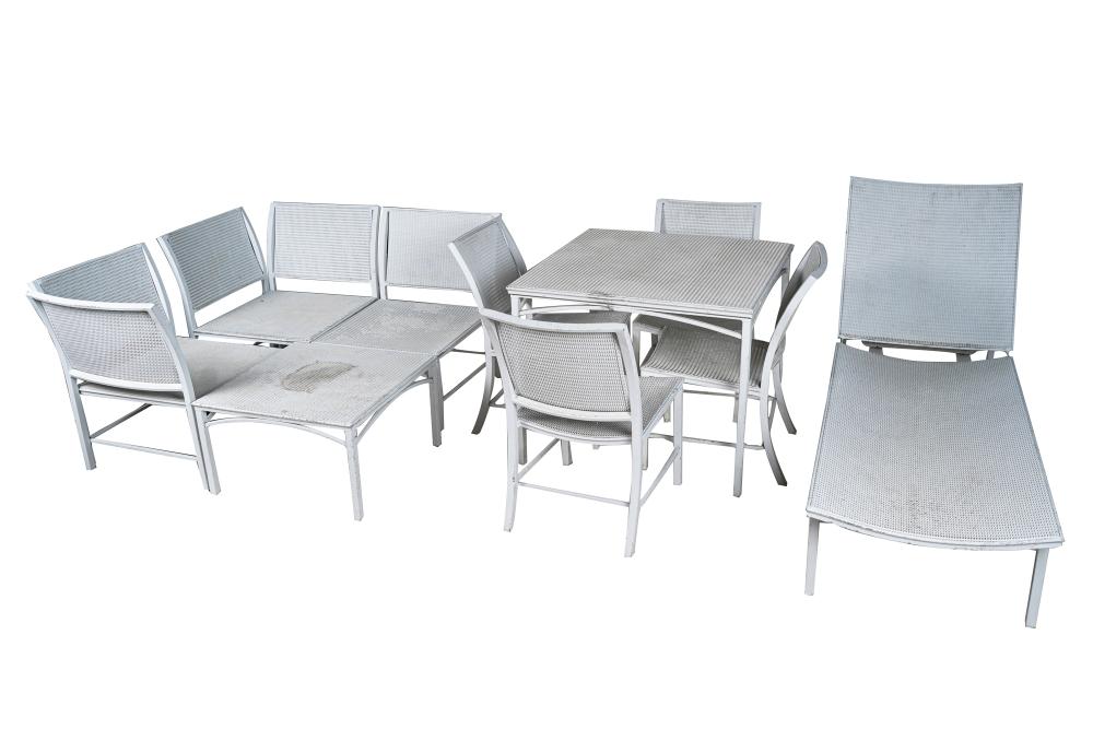 WHITE-PAINTED METAL PATIO