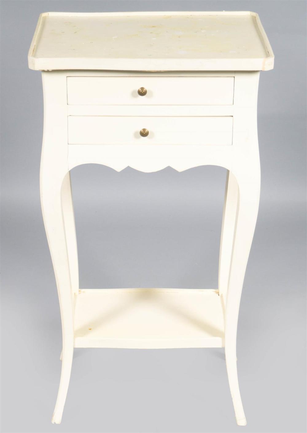 WHITE PAINTED SIDE TABLEWHITE