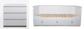 White painted trundle bed and