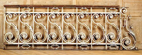WHITE PAINTED WROUGHT IRON