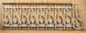 WHITE PAINTED WROUGHT IRON BAL