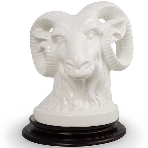 WHITE PORCELAIN RAMS