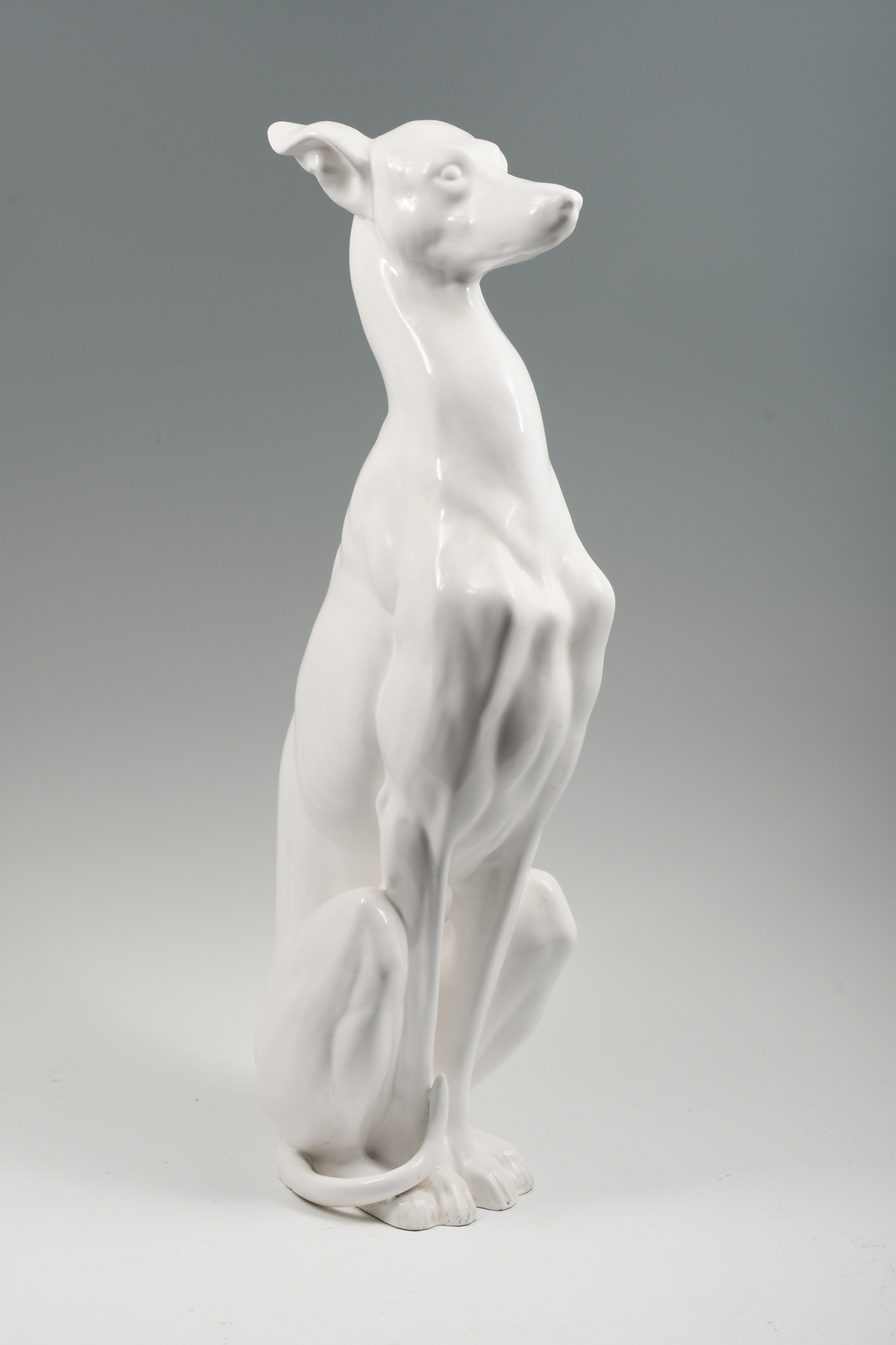 WHITE PORCELAIN WHIPPET