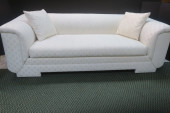 WHITE REVERSE FAN UPHOLSTERED