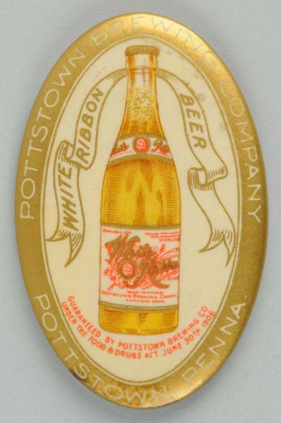 White Ribbon Beer Pocket Mirror. 
