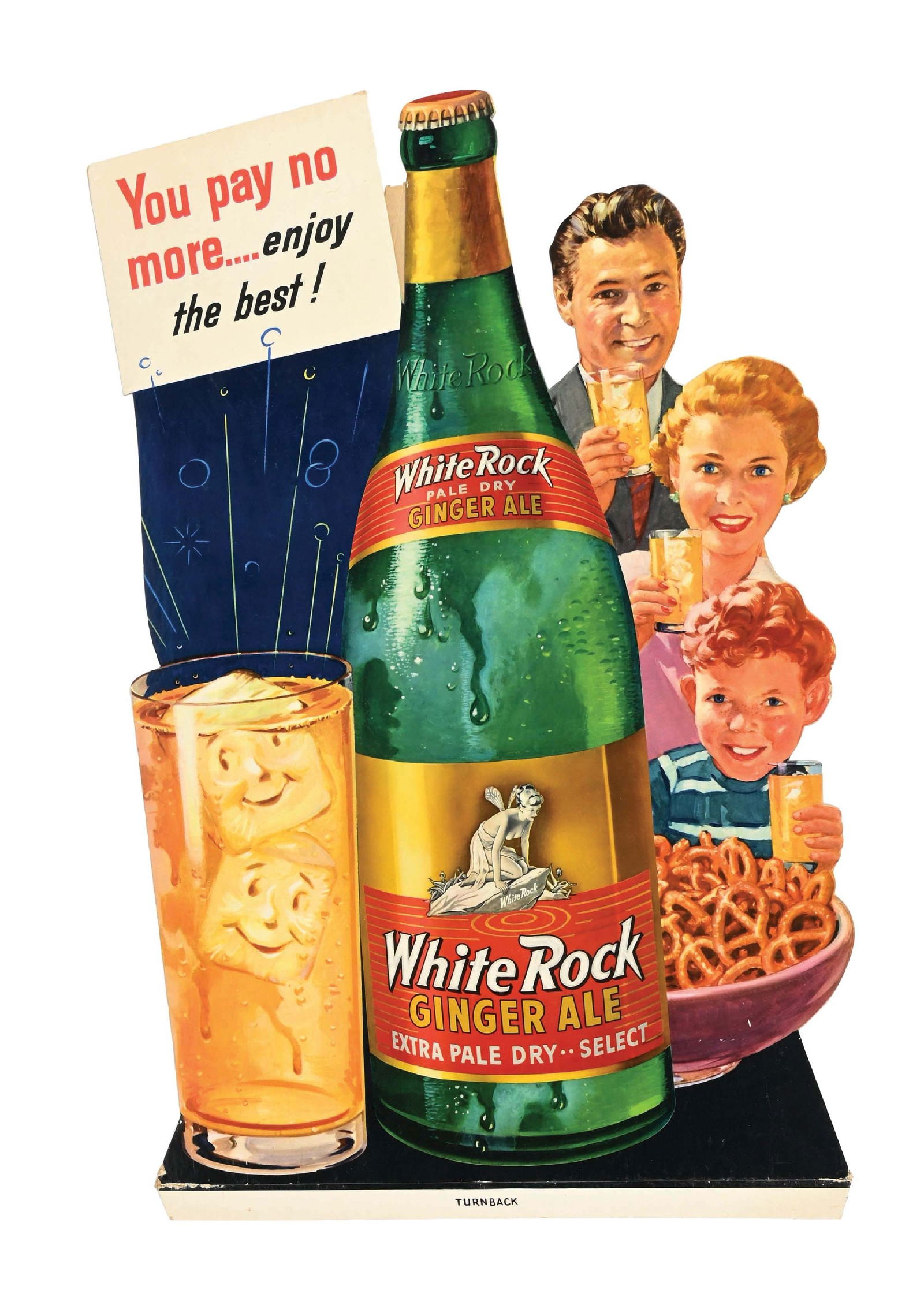 WHITE ROCK GINGER ALE CARD BOARD