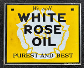 WHITE ROSE OIL PORCELAIN FLANG