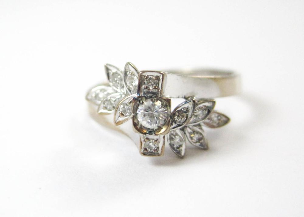 WHITE SPINEL, DIAMOND AND