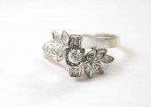 WHITE SPINEL, DIAMOND AND EIGH