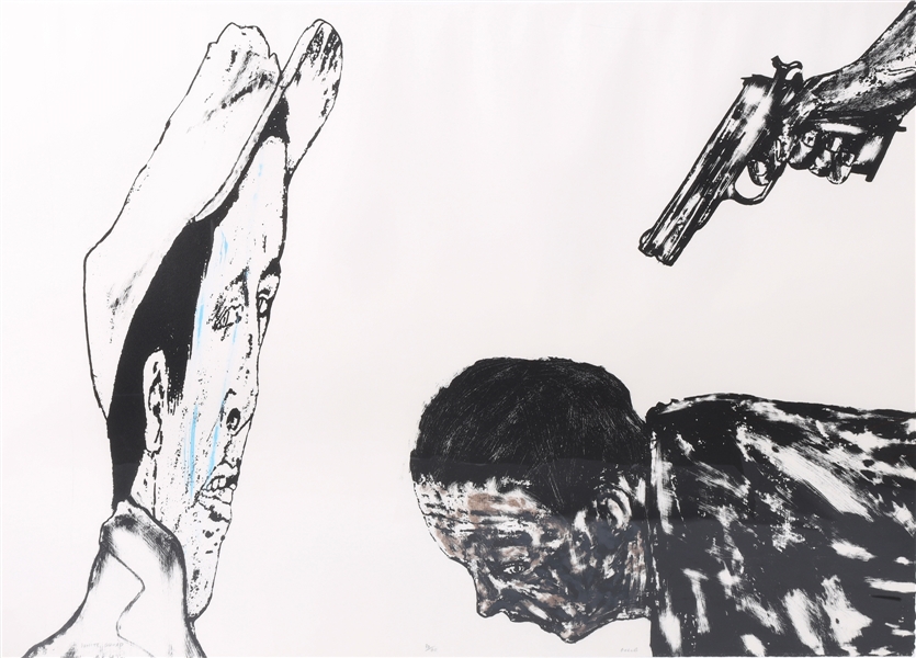 White Squad, 1987, by Leon Golub;
