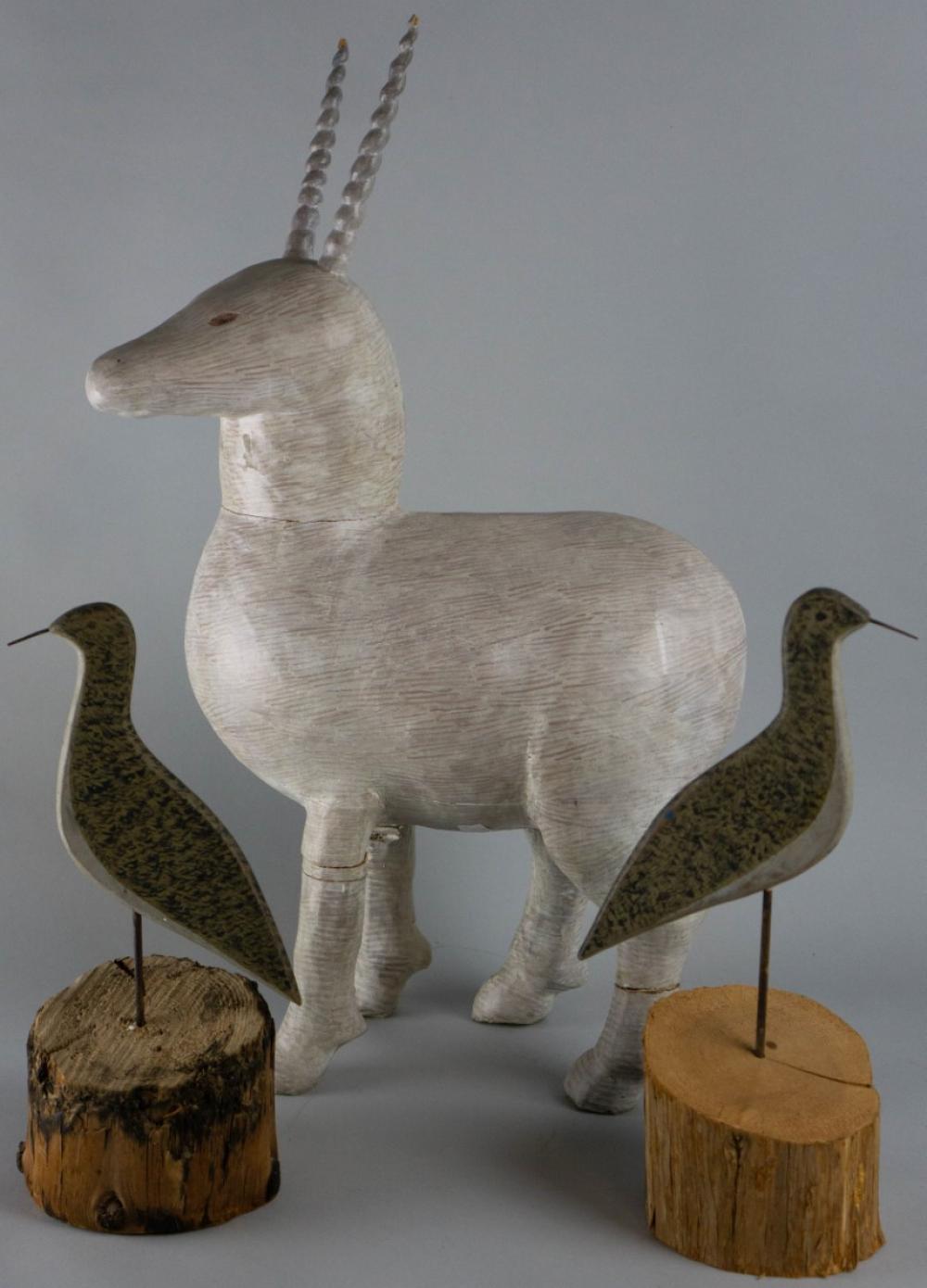 WHITE STAINED MODEL OF A STANDING