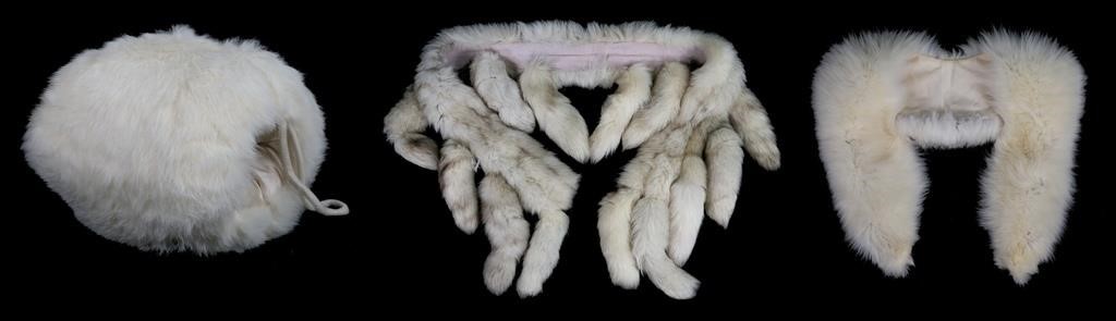 WHITE STOLES AND MUFFNatural mink