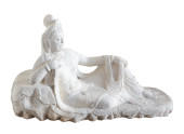 WHITE STONE RECLINING GUANYIN