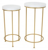 WHITE TOPPED GILTMETAL STACKIN