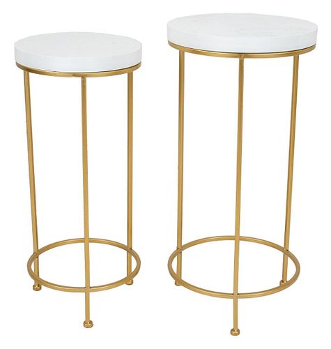 WHITE TOPPED GILTMETAL STACKING