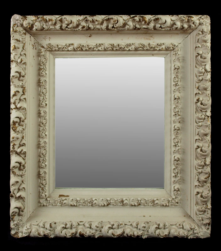 WHITE WASHED CARVED GESSO AND
