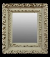 WHITE WASHED CARVED GESSO AND