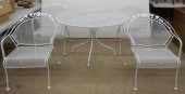 WHITEWASHED WROUGHT IRON TABLE